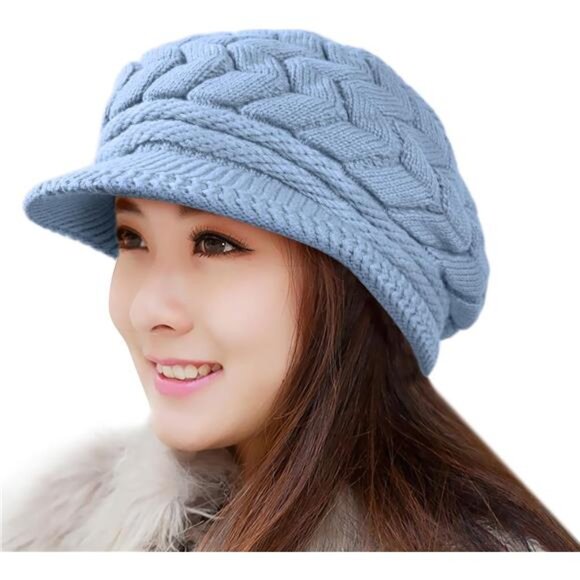 Women\'s Winter Beanie Hats Thick Warm Knitted Chunky Soft Slouchy Cap